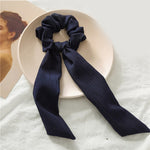 Newly Vintage Women stripe Hair Scarf Bowknot Streamers Scrunchies Ponytail Holder Girls Summer Headbands Elastic Hair band