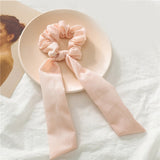 Newly Vintage Women stripe Hair Scarf Bowknot Streamers Scrunchies Ponytail Holder Girls Summer Headbands Elastic Hair band
