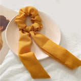 Newly Vintage Women stripe Hair Scarf Bowknot Streamers Scrunchies Ponytail Holder Girls Summer Headbands Elastic Hair band