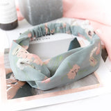 Women  Headband Vintage Cross Knot Elastic Hair Bands Soft Solid Girls Hairband Hair Accessories