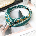 Women  Headband Vintage Cross Knot Elastic Hair Bands Soft Solid Girls Hairband Hair Accessories