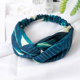Women  Headband Vintage Cross Knot Elastic Hair Bands Soft Solid Girls Hairband Hair Accessories