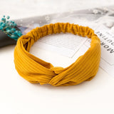 Women  Headband Vintage Cross Knot Elastic Hair Bands Soft Solid Girls Hairband Hair Accessories