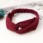 Women  Headband Vintage Cross Knot Elastic Hair Bands Soft Solid Girls Hairband Hair Accessories