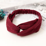 Women  Headband Vintage Cross Knot Elastic Hair Bands Soft Solid Girls Hairband Hair Accessories