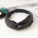 Women  Headband Vintage Cross Knot Elastic Hair Bands Soft Solid Girls Hairband Hair Accessories