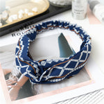 Women  Headband Vintage Cross Knot Elastic Hair Bands Soft Solid Girls Hairband Hair Accessories