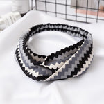 Women  Headband Vintage Cross Knot Elastic Hair Bands Soft Solid Girls Hairband Hair Accessories