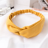Women  Headband Vintage Cross Knot Elastic Hair Bands Soft Solid Girls Hairband Hair Accessories