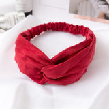 Women  Headband Vintage Cross Knot Elastic Hair Bands Soft Solid Girls Hairband Hair Accessories