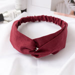 Women  Headband Vintage Cross Knot Elastic Hair Bands Soft Solid Girls Hairband Hair Accessories