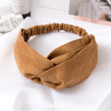 Women  Headband Vintage Cross Knot Elastic Hair Bands Soft Solid Girls Hairband Hair Accessories