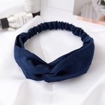Women  Headband Vintage Cross Knot Elastic Hair Bands Soft Solid Girls Hairband Hair Accessories